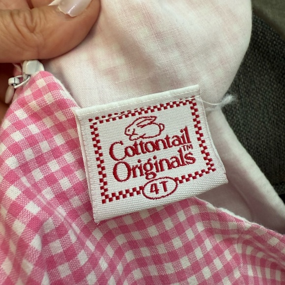 Cottontail originals Pink Gingham bunny Dress size 4 - Picture 3 of 4